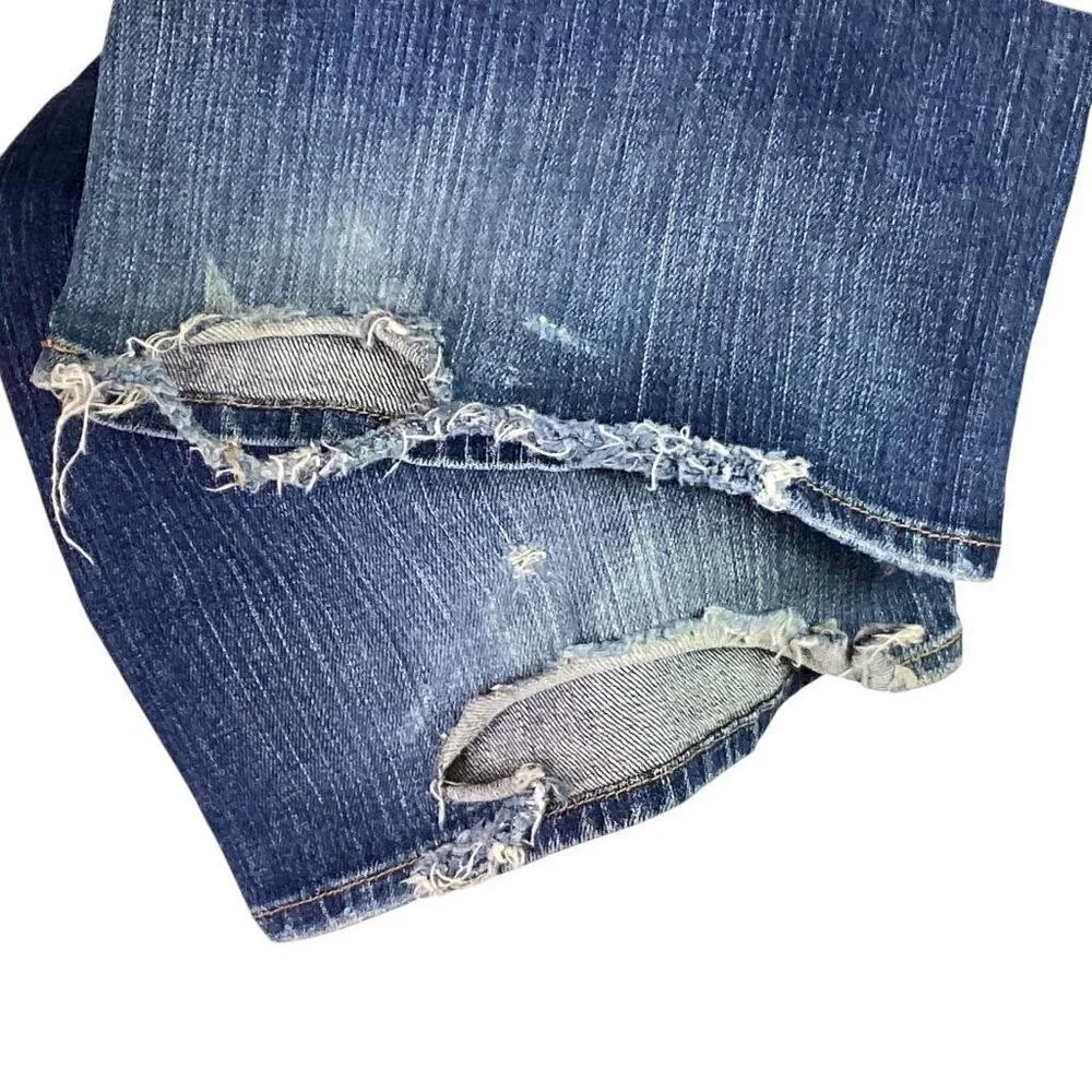 LUCKY BRAND Jeans Women 14 Dungarees by Gene Montesano Dream Stretch Bootcut VTG - Picture 7 of 8